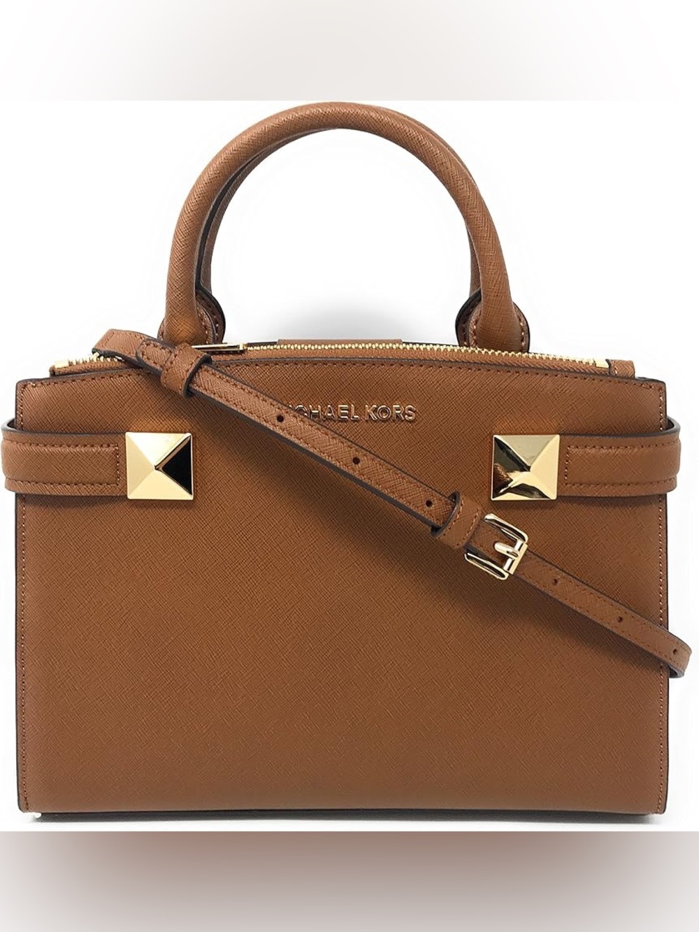 Michael Kors Brown Leather Top-Handle Satchel